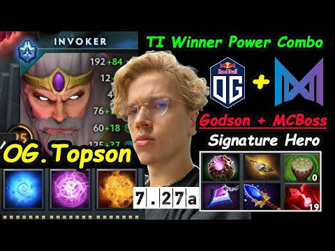 OG Topson [Invoker] TI Winner Combo Feat Nigma Mind ControL Signature Hero  Dota 2 7.27 pro gameplay