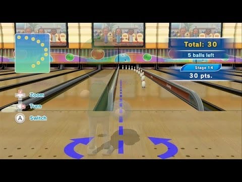 Wii Sports Club Bowling - Tricky Pins Training - 300 Points (Perfect Score - Platinum Medal)