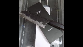 Thinning an Aogami 2 Bunka with Shapton Glass 220 - Hatsukokoro Kurogane Bunka - More problems!