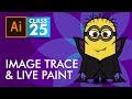 Adobe Illustrator Image Trace And Live Paint Class 25 Urdu Hindi