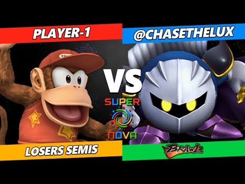 Supernova 2024 LOSERS SEMIS - Player-1 (Diddy Kong) Vs. @ChaseTheLux (Meta Knight, Ice Climbers) Sma