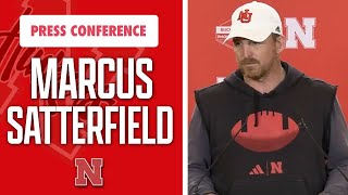 Nebraska Football OC Marcus Satterfield meets with the media on Tuesday during Husker's spring ball