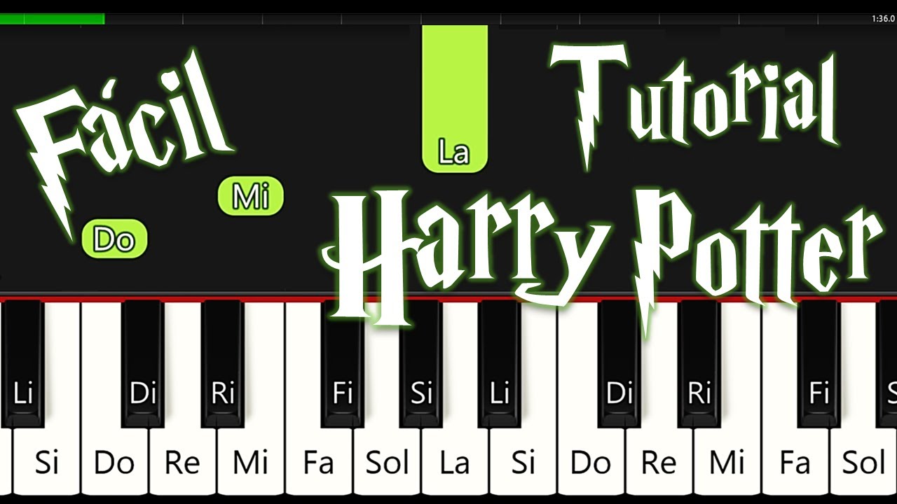 Cancion de Harry Potter en Piano | FACIL | TUTORIAL con Notas de la Melodia | Easy Hedwig's Theme