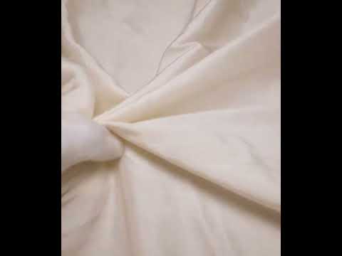 Plain Natural Pure Mulberry Silk 100 GSM Handwoven Fabric — video