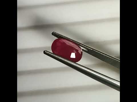 Oval 3.23 natural mozambique ruby, size: 10.35x7.60x4.41