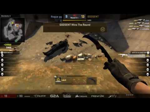 CS:GO- Lekro 1v4 vs Rogue