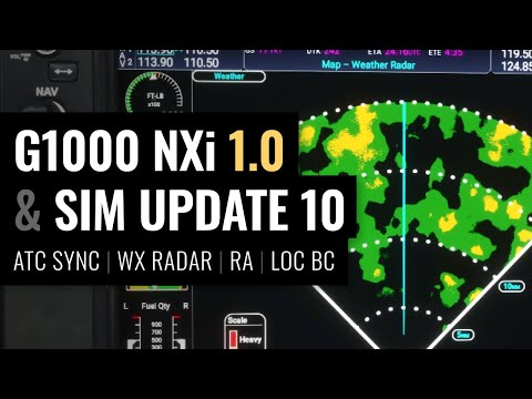 MSFS: G1000 NXi 1.0 - ATC Sync / WX Radar / Radio Altimeter / LOC BC Approaches - Sim Update 10 Beta