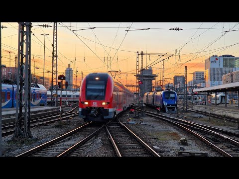 München Hbf mit Desiro HC, LINT, BR 424,...
