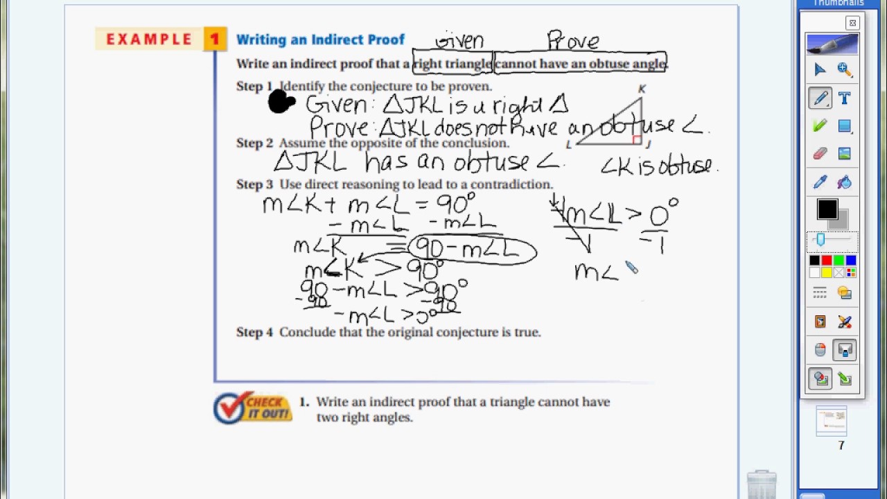 5.5 Example 1  Write an indirect proof.