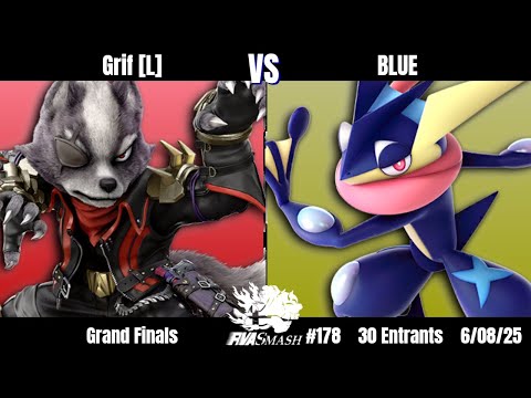 RVA Smash 178 | Grif [L] (Wolf) vs BLUE (Greninja) | GRAND FINALS | 30 Entrants | SSBU