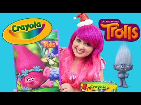 GIANT Trolls Crayola Coloring Book | COLOR WITH KiMMi THE CLOWN Video