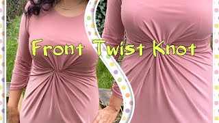 How to Cut and Sew- Front Twist Knot Dress - Pattern cutting & Sewing