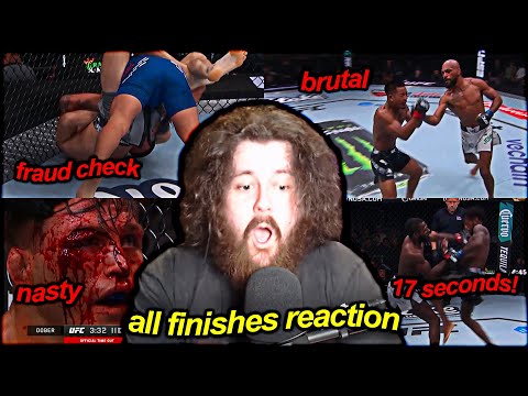MMA GURU REACTS TO ALL UFC DENVER FINISHES !!
