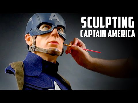 captain america sculpture time lapse by steven richter