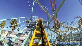 preview picture of video 'UNDERTOW Spinning Roller Coaster POV Santa Cruz Beach Boardwalk'
