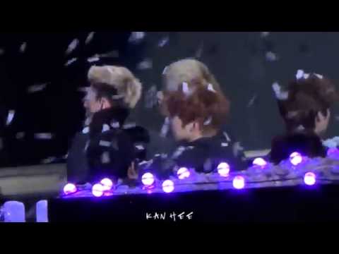 EXO during 2NE1's Performance - The 3rd Gaon Chart Kpop Music Awards 2014