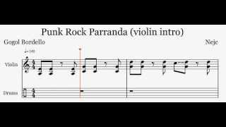 Gogol Bordello - Punk Rock Parranda - Violin Intro (with notes)