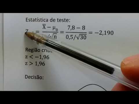 Hypothesis test for mean - case 1