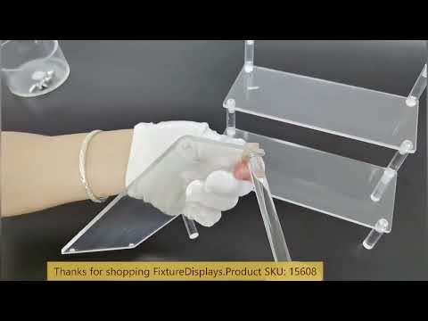 15608 clear acrylic  3 tier display plexiglass transparent   figerine collection stand  Instructions