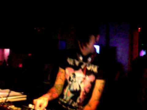 JOE LETZ of COMBICHRIST blasting an "AURAL-CRATER" in the dancefloor of ASYLUM!