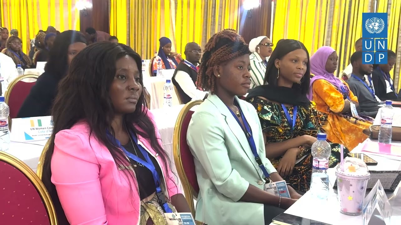 UNDPLiberia Resident Representative Aliou Dia addresses youth at the Model United Nations - Liberia