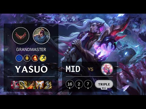 Yasuo Mid vs Seraphine - EUW Grandmaster Patch 12.2