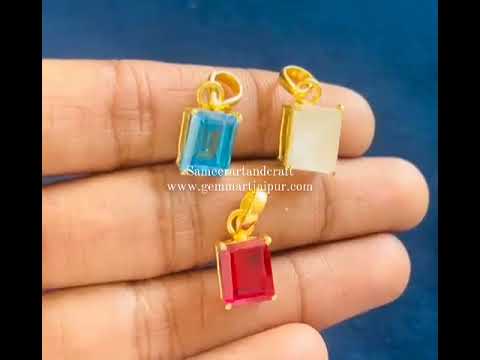925 sterling silver multi gemstone octagon shape gold plated...