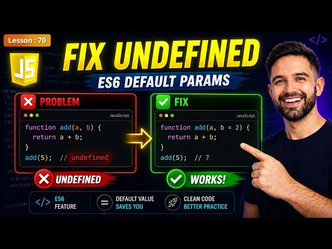 Javascript Default Parameters Fix Undefined Errors Es6 Tutorial 2026
