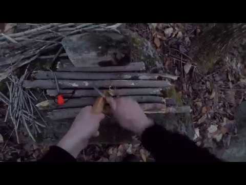 Wax Wood Stick in the woods with real steel bushcraft 2