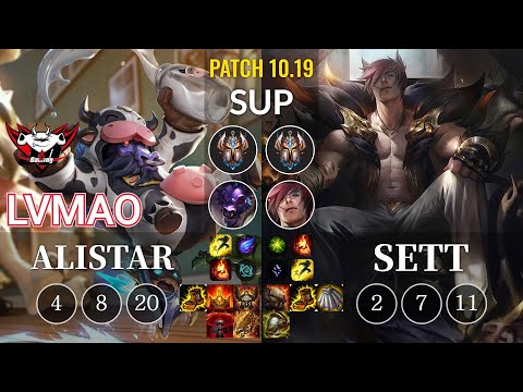 JDG LvMao Alistar vs Sett Sup - KR Patch 10.19