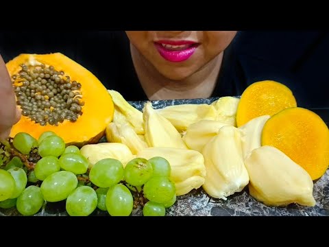 MUKBANG: Fruit platter/ Jackfruit/ Grapes/ Papaya/Mango