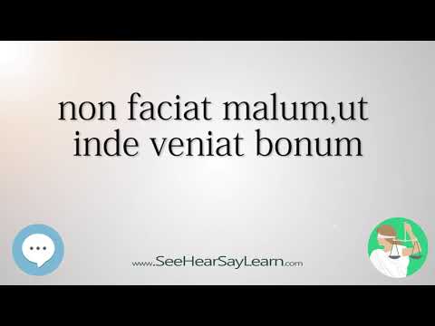 non faciat malum,ut inde veniat bonum 🔊