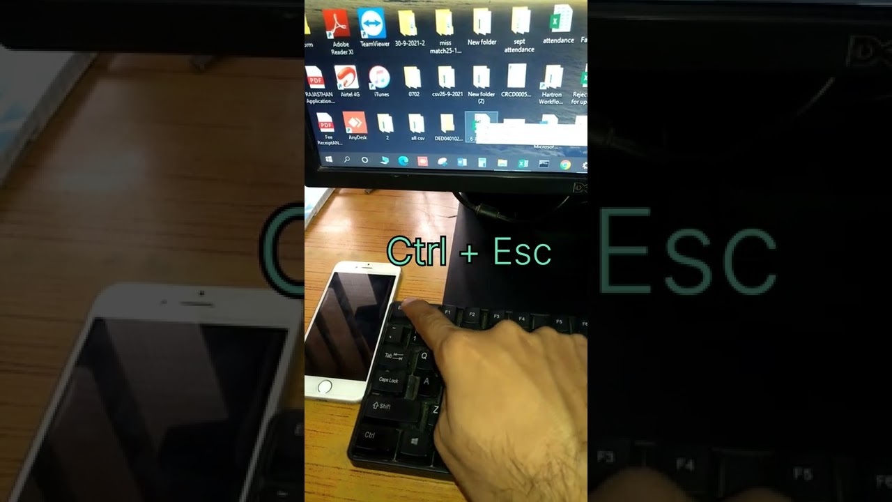ctrl + esc keys  is used for ???