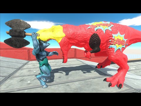 T-Rex BANG DEATH MAP Minotaur - Animal Revolt Battle Simulator