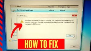 Windows cannot be installed to this disk. Ensure that disk’s controller enabled in Bios - SOLVED