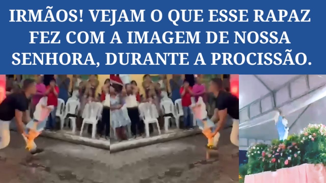 Olhem o Que Aconteceu Na Hora Da Procissão, Vejam o Que Esse Rapaz Fez.