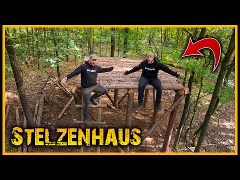 Das Stelzenhaus - Stabilster Turm den wir je gebaut haben 🤯 [Part 2] - Bushcraft Outdoor Deutschland