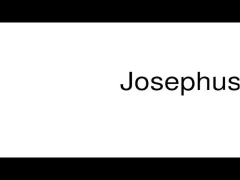 How to pronounce Josephus