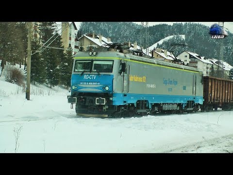 LEMA 480 007-0 & Marfar CTV Freight Train in in Zapada/Snow in Gara Predeal Station