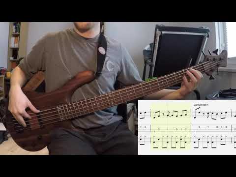 GrooveCell - Bass & Drum Grooves - funk_0004 (Video & Score) - 120 bpm - 4/4