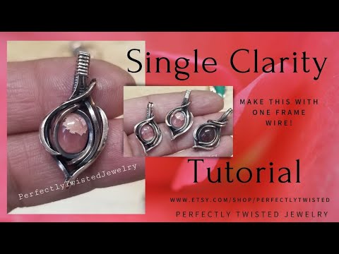 Single Clarity WIRE WRAPPED Mini Cabochon Pendant Tutorial