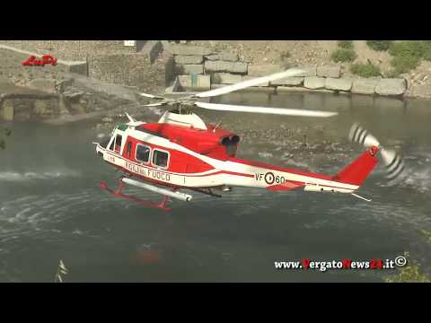 Incendio a Vergato sui monti Aldara e Monte Pero