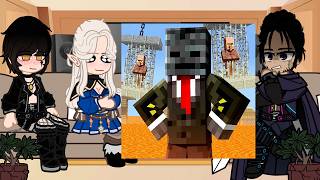 [NTR] Bad ending party React to Lihan as GROX 1,000,000 Villager MANHUNT |Minecraft gacha reacts {2}