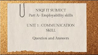 Class 9th I Unit 1- Communication Skills I Question and Answers