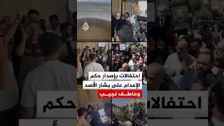 احتفالات بإصدار حكم الإعدام على بشار الأسد وعاطف نجيب