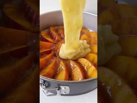 Şeftalili Kek 🧡 Upside-Down Peach Cake 🧡
