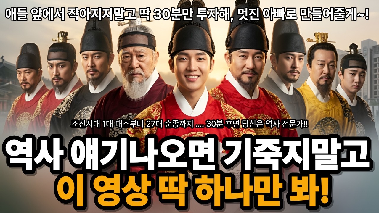 조선왕조 518년 1대 태조부터 27대 순종까지 한번에ㅣ조선 역사ㅣ한국사