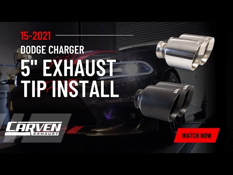 2015-2023 Dodge Charger 5\" Exhaust Tip Install/Overview Video by Carven Exhaust #charger #exhaust