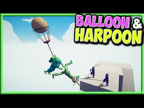Ballooner & Harpooner (+Fighter Trio)  vs Every Faction - TABS MODS GAMEPLAY