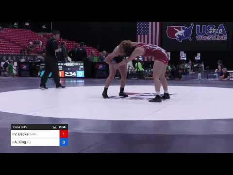 152 Lbs Cons 8 #2 - Vida Beckel, Animal House Wrestling Vs Azana King, All American Wrestling Club